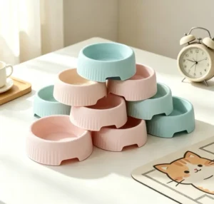 Plastic Dog Cat Bowls Pet Feeding Food Bowl