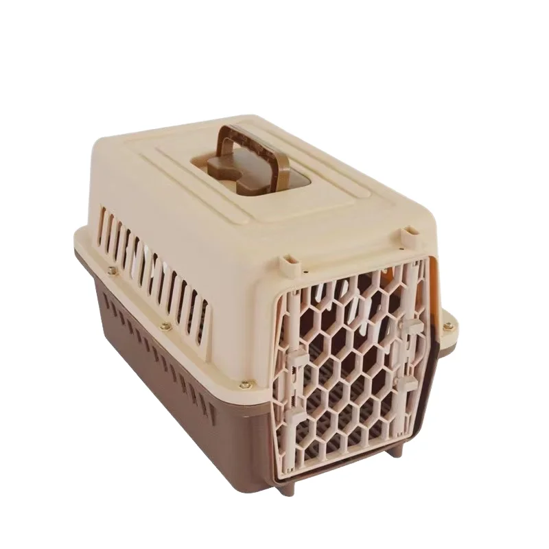 Plastic Dog & Cat Travel Crate Large Kennel & Pet Carrier (L) Box Packed
