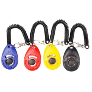 Plastic Dog Training Clickers Sustainable Pet Agility Training Aid Hand Operated Press for Pet Behavior Training