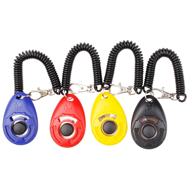 Plastic Dog Training Clickers Sustainable Pet Agility Training Aid Hand Operated Press for Pet Behavior Training