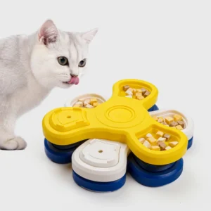 Plastic Dog Treat Puzzle Feeder IQ Training Mental Enrichment Toy for Cats and Dogs Bowl