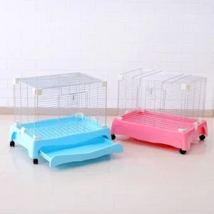 Plastic Drawer Pet Cage Large Rabbit Cage Dutch Pig High End Pet House Heightening Wire Cage with Pulley