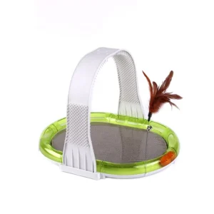 Plastic Eco Friendly Tunnel Multifunctional Interactive Playing Track Ring Ball Scraper Claw Pet Cat Toy