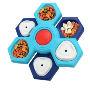 Plastic Educational Pet Toy Multi Layer Rotating Slow Feeder Training Dog Foraging Toy