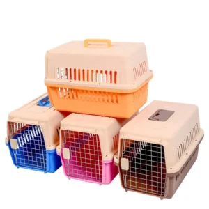 Plastic Fashion Airline Approved Pet Transport Box Cat Cage Dog Travel Carrier