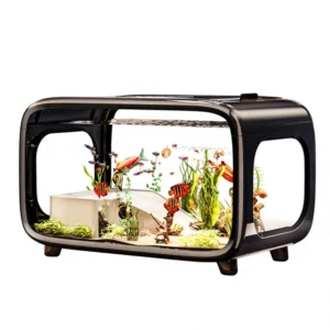 Plastic Fish Tank Transparent Aquatic Terrarium Lid Eco-Friendly Goldfish Bowl Living Landscape Decor for Living