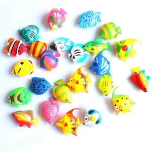 Plastic Floating Multi Colored Fishes Decorations Aquarium Small Tropical Fish Artificial Plastic Fish for Aquarium