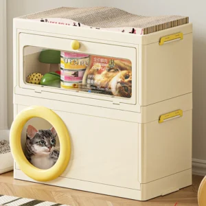 Plastic Indoor Cat House Manufacturers Customized Cat House Pet Furniture Detachable Pet Toys Organizer Storage