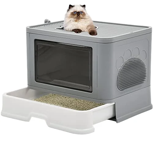 Plastic Large Cat Litter Box With Shovel Large Space Source Manufacturers