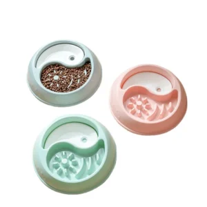 Plastic Pet Bowl Slow Feeder Anti Gulping Slow Bowls Pet Feeder Bowls for Large Dogs
