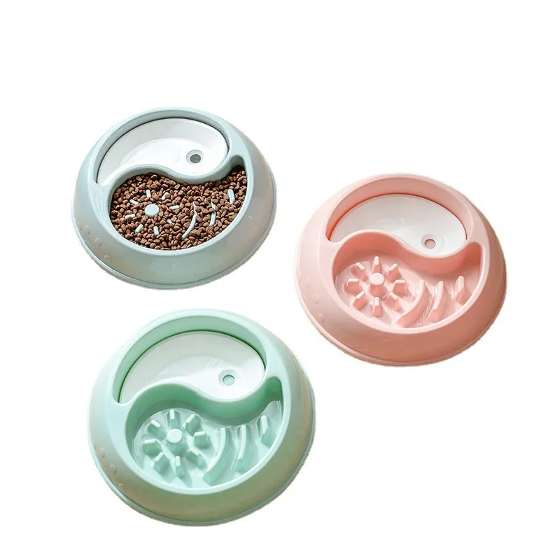 Plastic Pet Bowl Slow Feeder Anti Gulping Slow Bowls Pet Feeder Bowls for Large Dogs