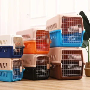 Plastic Pet Carrier Airline Approved Dog Cage with Sustainable Features Print Pattern for Pets