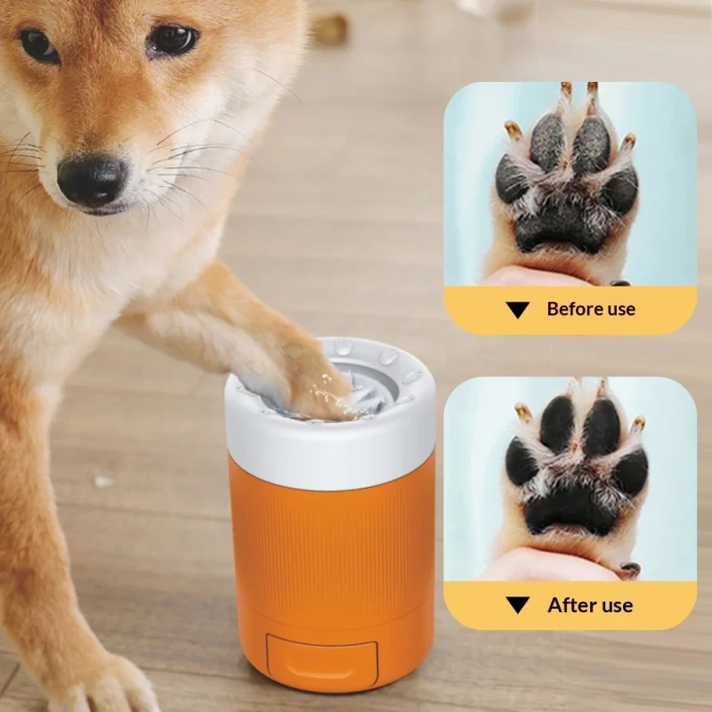 Plastic Pet Foot Washing Bath Cup Tool Portable Dog Paw Cleaner Cup