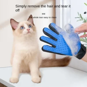 Plastic Pet Grooming Gloves for Cats & Dogs Massage Bathing Hair Removal & Quick Cleaning