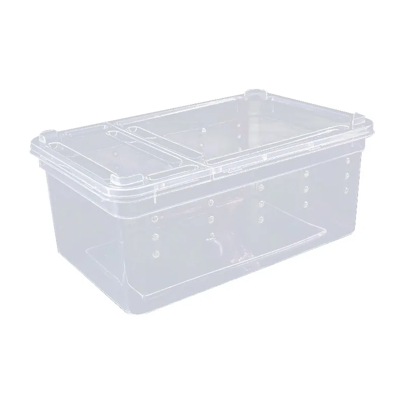 Plastic Rectangle Reptile Breeding Box Terrarium Turtle Tank Silkworm Container Spider Enclosure Horned Frog Gecko Reptile