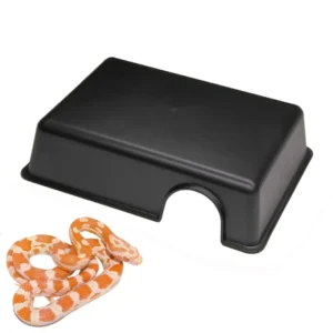 Plastic Reptile Hide Cave Reptile Terrarium Hideout Shelter Plastic Hide Box for Gecko Lizard Small Snake