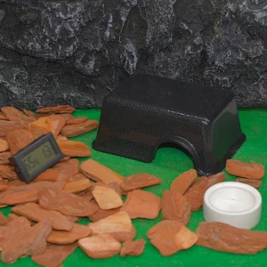 Plastic Reptile Hideout Box Hide Cave for Leopard Gecko Snake Lizard Terrarium Decoration Pet Supplies