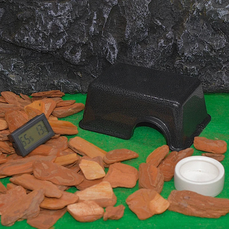 Plastic Reptile Hideout Box Hide Cave for Leopard Gecko Snake Lizard Terrarium Decoration Pet Supplies