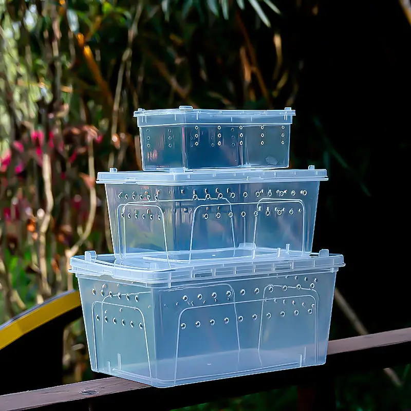Plastic Reptile Terrarium Enclosure for Frogs Lizards Snakes Turtles Amphibian