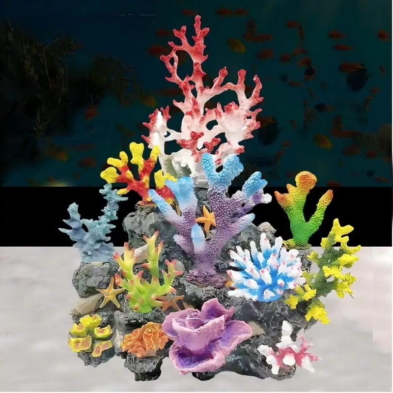 Plastic and Resin Landscaping Fish Tank Accessories for Coral Aquarium Decoration Large Size