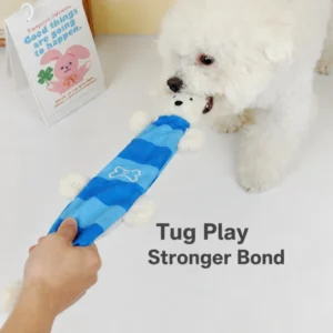 Playful Dog Toy Chew Resistant Pet Chew Toy Squeak and Crinkle Dog Squeaky Toy Durable Cute Toy for Dog Portable