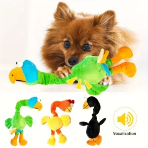 Plush Dog Toy Chicken Shaped Bite Resistant Squeaky Toys for Small Large Dogs Puppy Pets Training Accessories Dog Toys