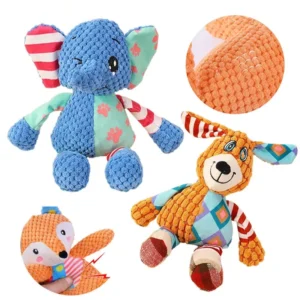 Plush Dog Toys Squeaky Pet Toys for Dogs Cats Bite Resistant Interactive Dog Teeth Cleaning Chew Toys Pet Supplies