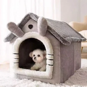 Plush Pet Dog Nest Warm Flexible Foldable Cat Dog House Pet Product Indoor Detachable Small Dog Cat House