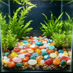 Polished Agate Gravel Natural Rain Flower Stone for Aquarium Fish Tank and Vase Filler