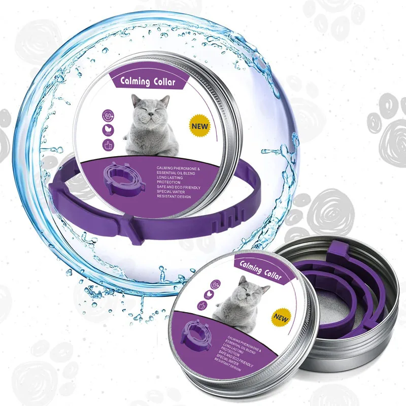 Polyester Cat Calming Collar Modern Soft Pet Dog Collar with Pheromone for Outdoor Play Stress Prevention