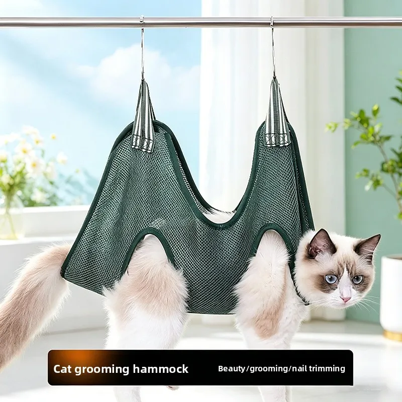 Polyester Pet Hammock Grooming Nail Trimming Bathing Products for Cats and Dogs All Season Simple Design Pet Cleaning Supplies