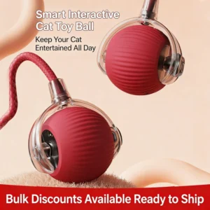 Popular Classic Reusable Rechargeable Eco Friendly EVA Cat Dog Interactive Rolling Ball Mouse Game 360 Degree Rotating Pet Toy
