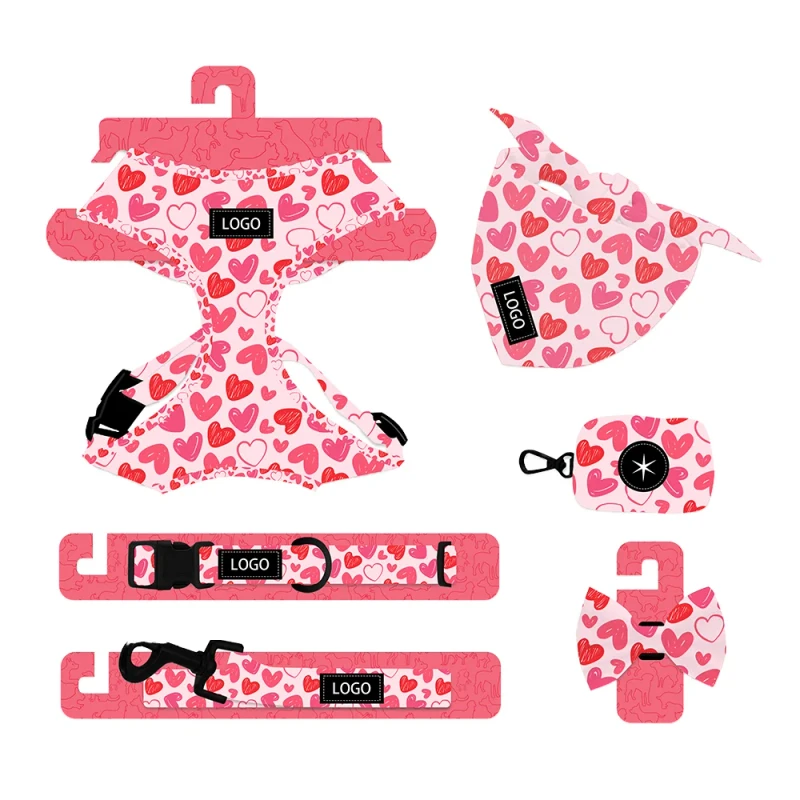 Popular Comfortable Breathable Polyester Padded Air Mesh Buckle Closure Dog Harness Colorful