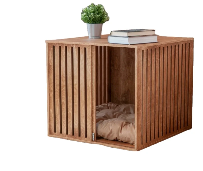 Popular Eco Friendly Cat House Modern Cat Bed Wood Living Room Pet Crate