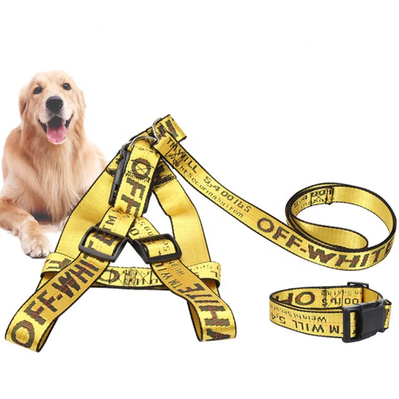 Popular Logo Retractable Pet Dog Leash Collar Chest and Back Cat Pet Supplies Fashion Dogs Harness Leash Set With Collar Rope