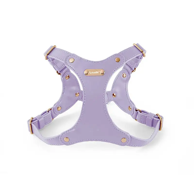 Popular Pet Leather Harness Customized Logo Harness Adjustable Dog Harness With Solid Buckle