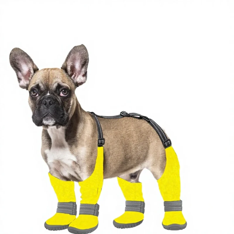 Popular Solid Anti-Falling Anti-Dirty Wear-Resistant Eco-friendly Dog Shoes Anti-Slip Foot Covers Cross-Border Pet Supplies Made