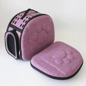 Porous Design Pet Travel Carrier Soft Sided Collapsible Portable EVA Cat Backpack with Mesh Windows and Zipper Closure