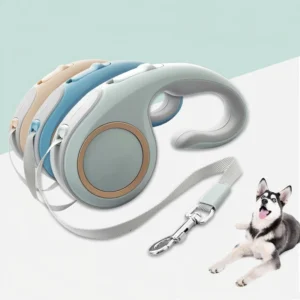 Portable 360 Tangle Free Fluorescent Design Pet Rope Anti-slip Grip Durable Nylon Retractable Dog Leash
