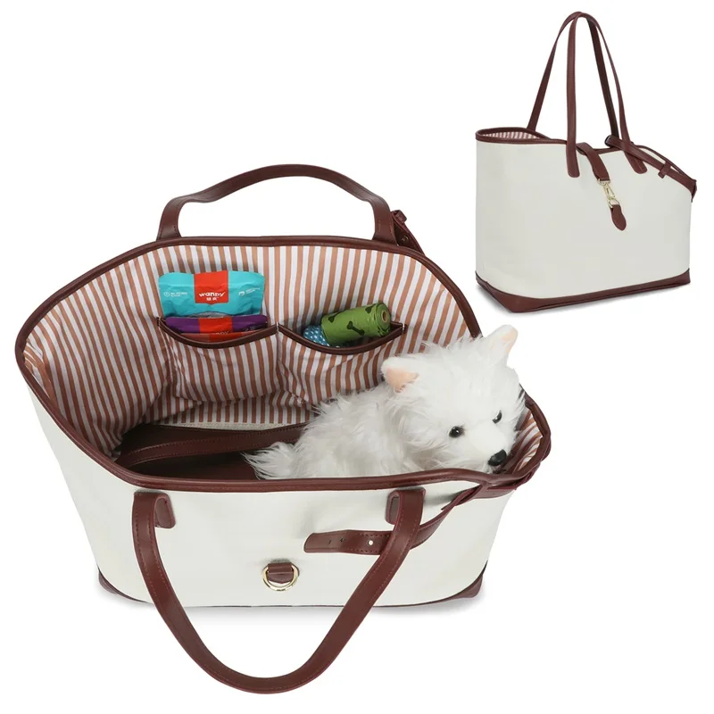 Portable Airline Approved Dog and Cat Carrier Bag Soft Sided Puppy Travel Bag for Hiking for Small Animals Pet Carriers