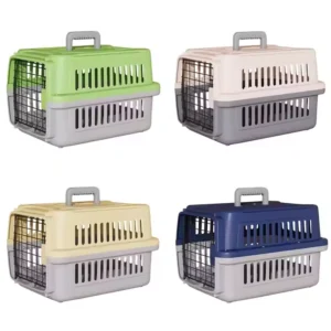 Portable Andheld Small Size Travel Carrier Cats Animals Car Use Plastic Pet Transport Box