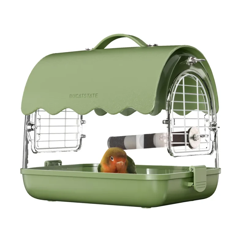 Portable Animal Pet Cages Transparent Large Bird Carrying Outdoor Cage