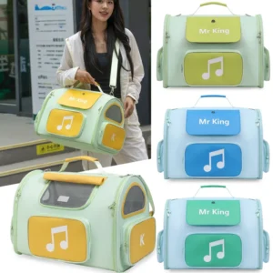Portable Breathable Pet Carrier Bag for Cats & Dogs Large Capacity Handheld & Crossbody Design for Outdoor Travel