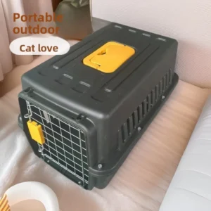 Portable Cat Dog Airline Approved Pet Carrier PP Material 7kg Capacity Travel Transport Crate