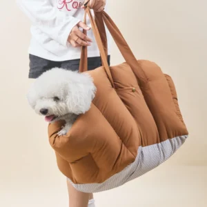 Portable Dog Car Seat Dog Travel Accessories Dual-use Car Pet Bed Booster Seat with Handy Side Pocket for Small and Medium Dogs