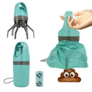 Portable Dog Waste Scooper Ergonomic Claw Design Compact Easy Waste Pickup Tool for Dog Walks Eco Friendly Poop Bags Included