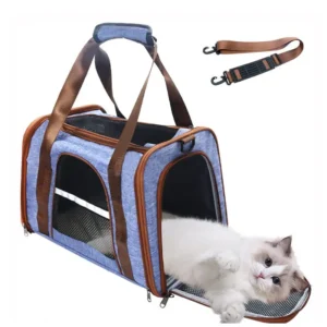 Portable Dog and Cat Carrier Backpack Zipper Closure Pet Travel Bag for Large and Medium Cats Mochila Style