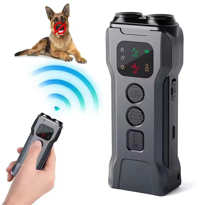 Portable Double Headed Ultrasonic Dog Training Device Rechargeable Bark Control Repellent Anti Barking Plastic Training Device