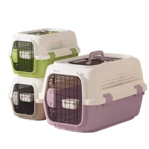 Portable Durable Washable PP Material Pet Airline Carrier for Cats and Dogs with Large Capacity and Convenient Design