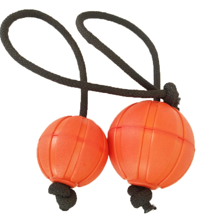 Portable Eco-Friendly EVA Floating Dog Training Toy Bite-Resistant Interactive Pet Squeak Toy with Rope for Lake Training